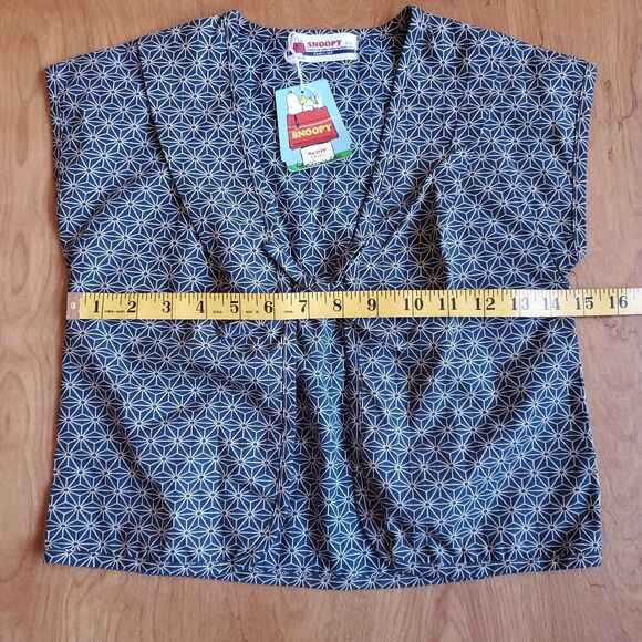 Snoopy Peanuts Familiar Japan Girls Outfit 110 US 4T Shorts Top Geometric Blue - Picture 4 of 9
